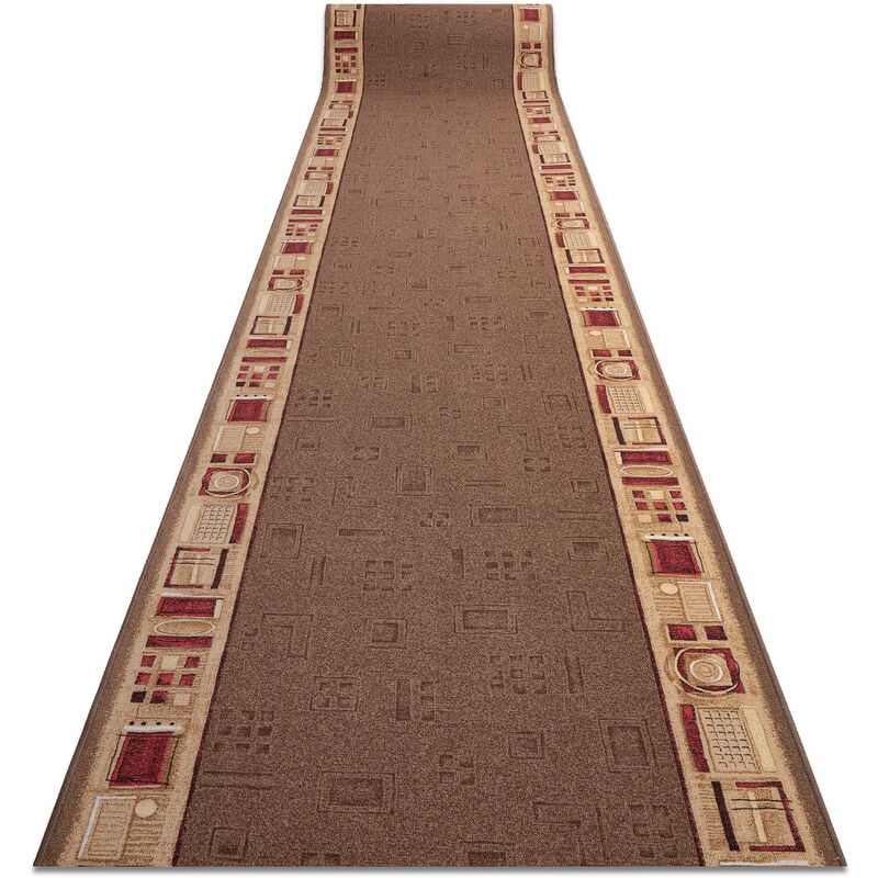 Rugsx - tapis de couloir antidérapant jena marron 100cm brown 100x480 cm