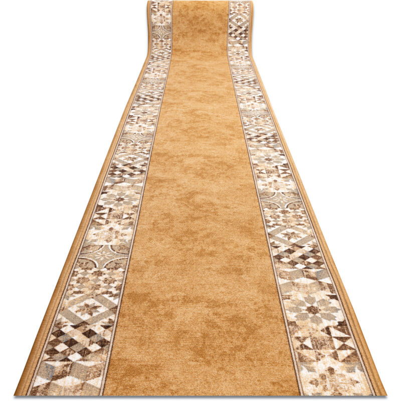 Tapis de couloir antidérapant murcia carreaux de lisbonne, Cadre, antidérapant roux 100cm orange 100x380 cm