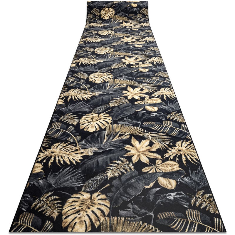 Tapis de couloir antidérapant monstera Feuilles la gomme or 67 cm yellow 67x190 cm