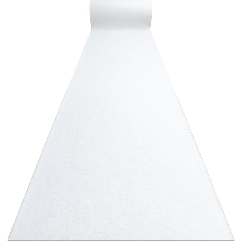 Tapis de couloir antidérapant rumba 1950 Mariage couleur unique blanc 80cm white 80x170 cm