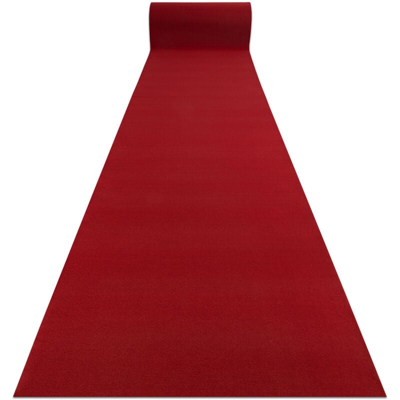 Tapis de couloir antidérapant rumba 1974 Mariage couleur unique bordeaux, rose 120cm red 120x240 cm