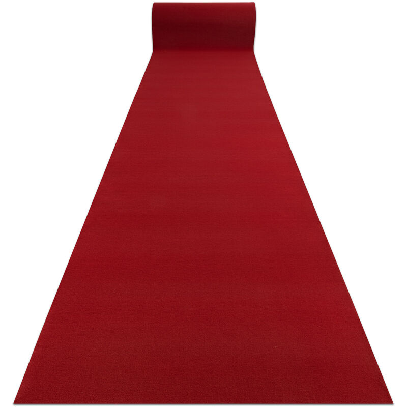 Tapis de couloir antidérapant rumba 1974 Mariage couleur unique bordeaux, rose 80cm red 80x600 cm