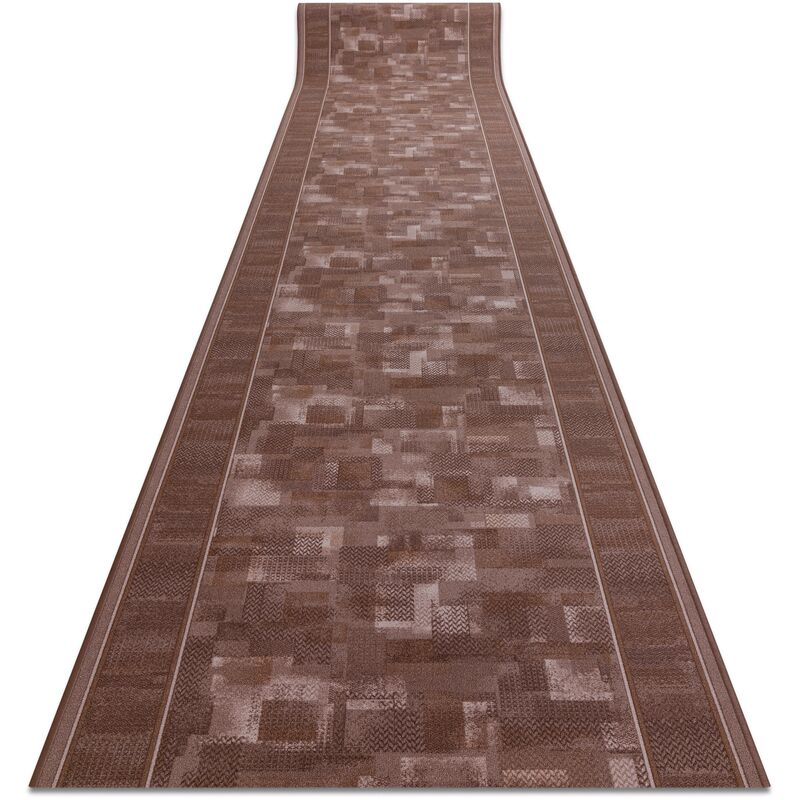 Rugsx - tapis de couloir antidérapant tribe marron 80cm brown 80x460 cm