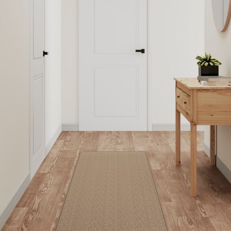 Tapis de couloir aspect sisal sable 50x250 cm