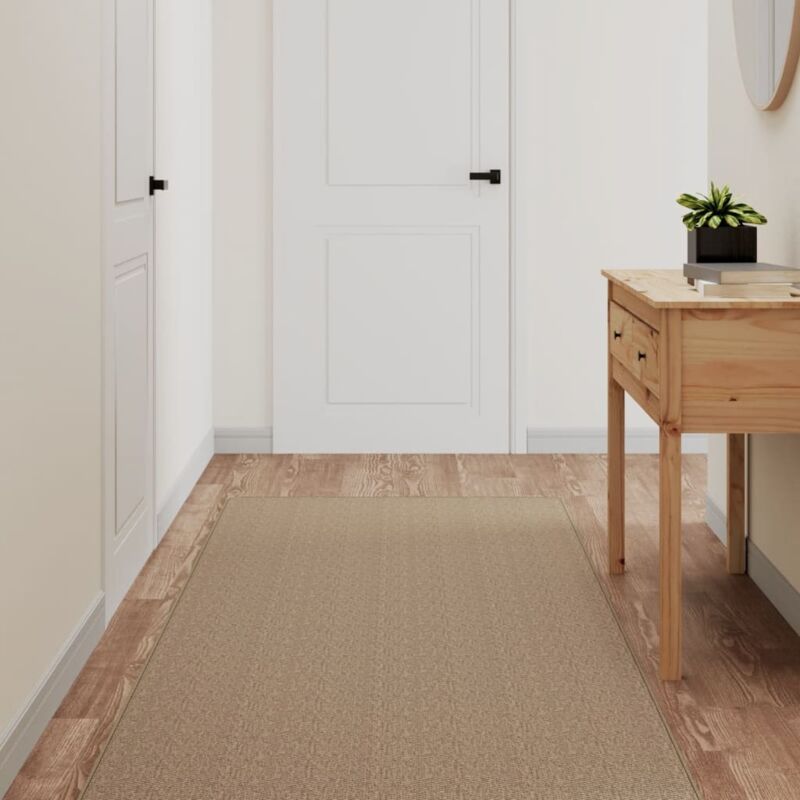 Vidaxl - Tapis de couloir aspect sisal sable 80x200 cm