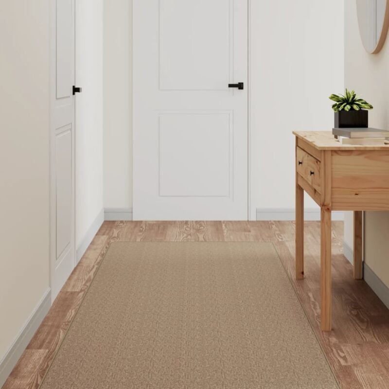 Vidaxl - Tapis de couloir aspect sisal sable 80x150 cm