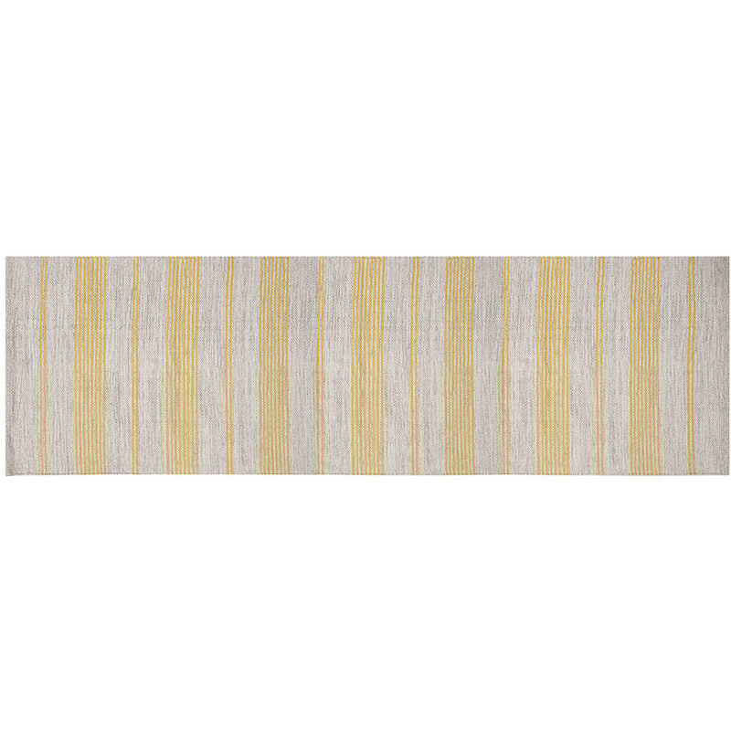 Miliboo - Tapis de couloir en coton jaune et beige 60 x 200 cm cabourg