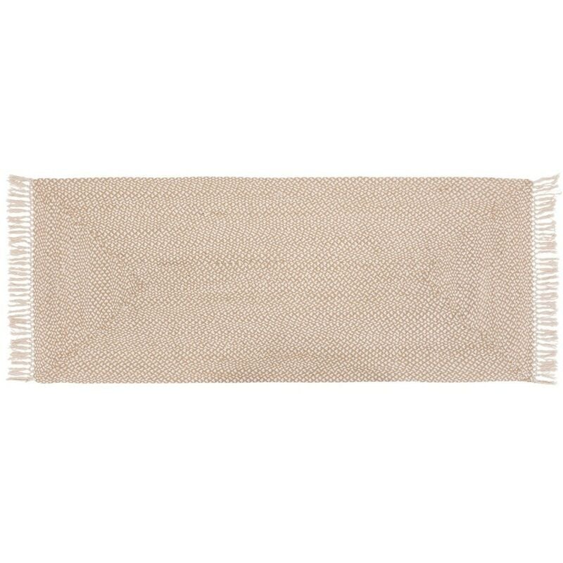 Atmosphera - Tapis de couloir Floral Collection 80x200 cm jute coton