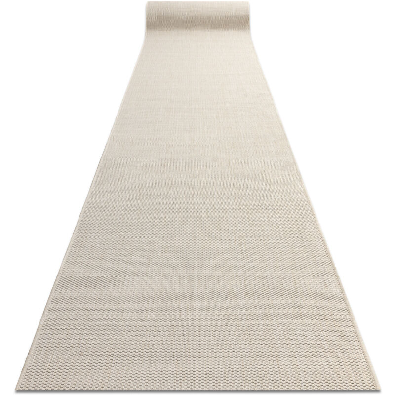 Tapis de couloir sizal floorlux modèle 20433 crème lisse 100 cm beige 100x130 cm