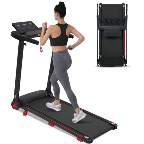 Tapis de course avec fonction d'inclinaison, 3,0 CV, pliable, pour la maison, 14 km/h, inclinaison de 8 %, 120 kg, avec capteurs de fréquence cardiaque, station de recharge Type-C et USB, Bluetooth