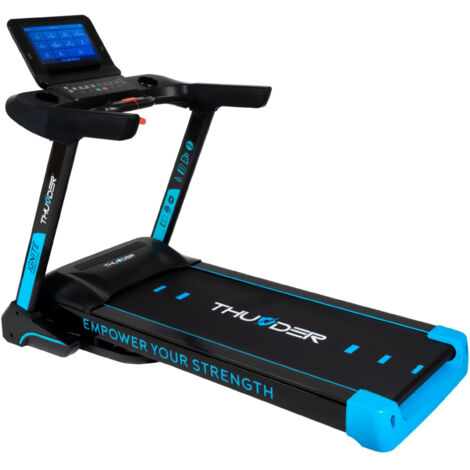 Tapis de course électrique THUNDER® IGNITE-S-TFT-BLACK 22km/h bande 58cm écran 220kg