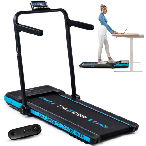 Tapis de course électrique Thunder® IMPACT-BLUE pliable