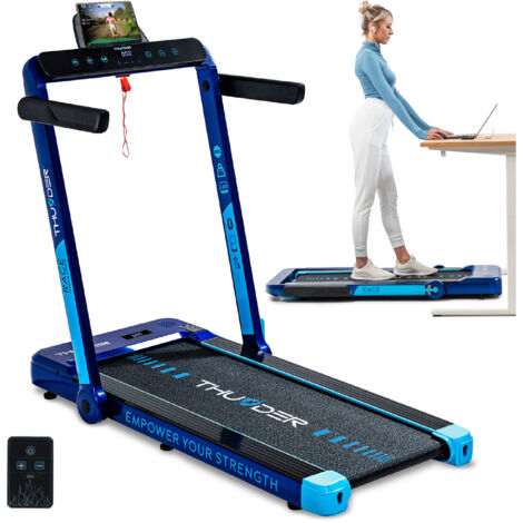 Tapis de course électrique Thunder® RACE-BLUE pliable