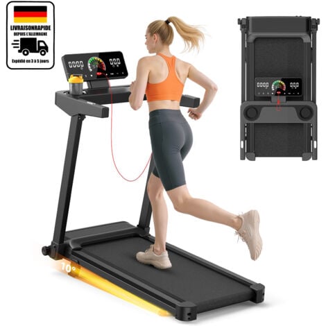 Tapis de course pliable Wowttrelax 3 en 1,tapis de course électrique pour la maison avec écran LCD,tapis de course compact et portable sous le bureau