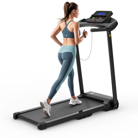 Tapis de course pliant-12 km/h-Écran LED-Application/Tablette-Compact-Bureau/Domicile-121x63x116(cm)