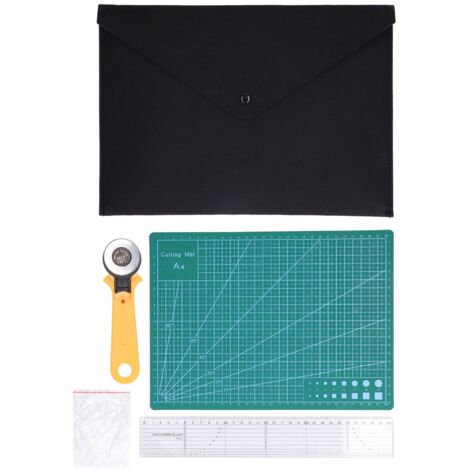 Tapis de Couture Auto-Cicatrisant A4 avec Cutter Rotatif 45mm pour DIY, Patchwork et Accessoires de Couture Sécurisés