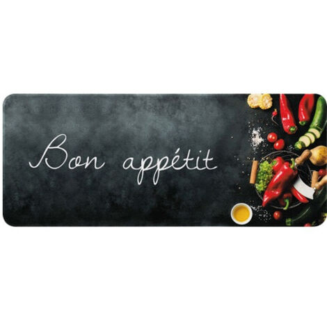 ID MAT - Tapis de cuisine - 50x120 cm - Bon appétit