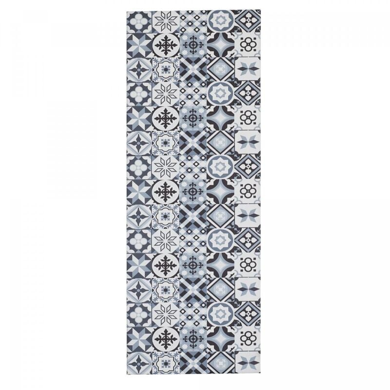 Unamourdetapis - Tapis de cuisine pkit 70x200 gris et noir pkit en pvc