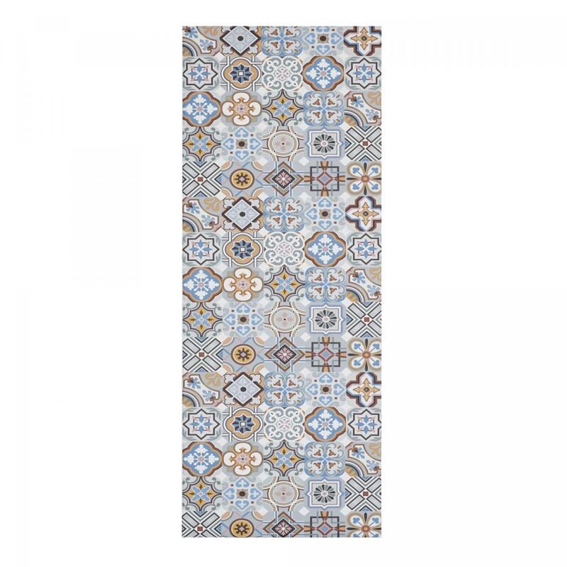 Unamourdetapis - Tapis de cuisine pkit 70x200 bleu et gris pkit en pvc