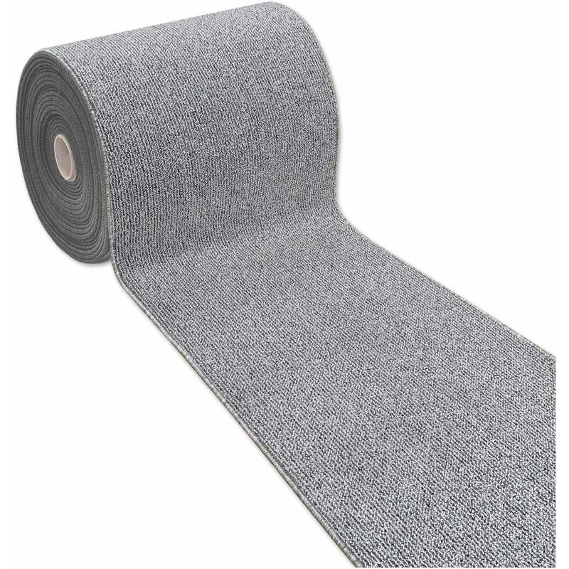 Emmevi Mv S.p.a. - Tapis de Cuisine Antidérapant Moderne Polyvalent Chambre Couloir Couleur unie Gris - 57x230 cm