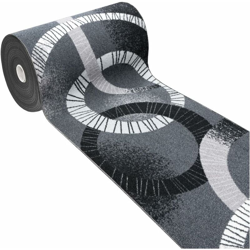 Tapis de Cuisine Antidérapant Moderne Polyvalent Chambre Couloir Gris - 57x280 cm