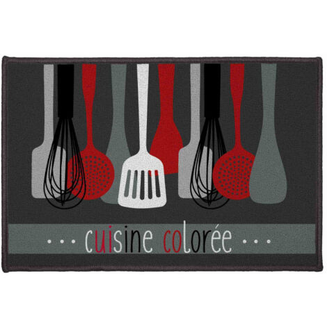 Tapis de Cuisine "Cuisinette" 40x60cm Gris