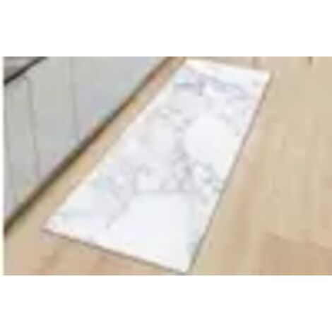 Tapis de cuisine effet marbre, antidérapant, pour la cuisine ou la chambre, tapis d'entrée, anti-fatigue - Blanc / 40 x 60 cm