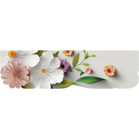 Tapis de Cuisine en PVC Façonné Antidérapante Colorée Moderne Impression Numérique Le Forme Printemps - 50X180 cm