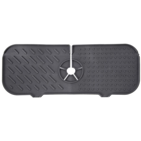 Tapis de cuisine en silicone pour évier, égouttoir et robinet