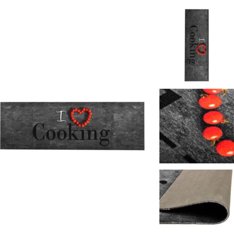 Tapis de cuisine lavable Cooking 60x300 cm - Tapis De Cuisine - Tapis Absorbant - Tapis Décoratif - Tapis Entrée - Tapis Salon