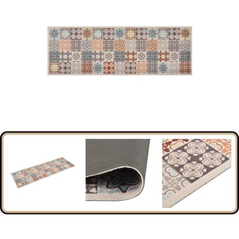 Tapis de cuisine lavable Couleur mosaïque 60x300 cm - Tapis De Cuisine - Tapis Absorbant - Tapis Entrée - Tapis Décoratif - Tapis Multicolores