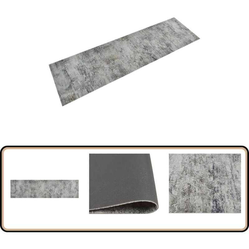 Vidaxl - Tapis de cuisine lavable impression béton 45x150 cm velours - Tapis De Cuisine - Tapis Absorbant - Tapis Décoratif - Tapis Moderne - Tapis