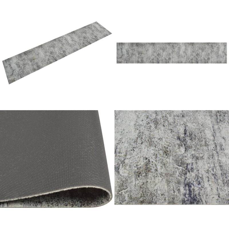 Tapis de cuisine lavable impression béton 60x300 cm velours - Tapis De Cuisine - Tapis Absorbant - Tapis Décoratif - Tapis Moderne - Tapis Gris