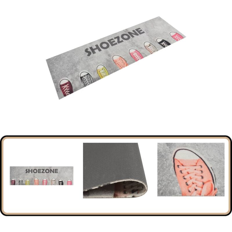 Tapis de cuisine lavable impression shoezone 60x180 cm velours - Tapis De Cuisine - Tapis Absorbant - Tapis Décoratif - Tapis Moderne - Tapis