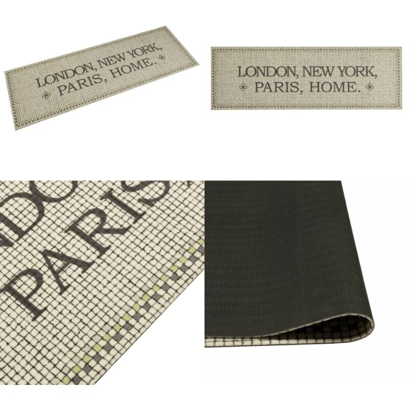 Tapis de cuisine lavable imprimé Home capitales 60x180 cm - Tapis De Cuisine - Tapis Absorbant - Tapis Décoratif - Tapis Salle De Bain - Tapis Entrée