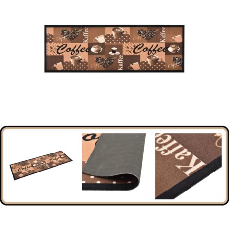 Tapis de cuisine lavable Marron café 60x180 cm - Tapis De Cuisine - Tapis Absorbant - Tapis Entrée - Tapis Salon - Tapis Décoratif