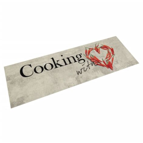 Tapis de cuisine lavable-Tapis de salon-Tapis Chambre imprimé de piment Cooking 60x180 cm 126283