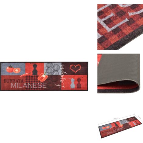 Tapis de cuisine lavable Tomates 45x150 cm - Tapis De Cuisine - Tapis Absorbant - Tapis Décoratif - Tapis Entrée - Tapis Salle À Manger