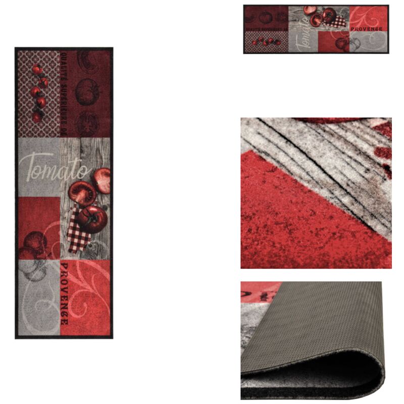 Vidaxl - Tapis de cuisine lavable Tomates 60x300 cm - Tapis De Cuisine - Tapis Décoratif - Tapis Absorbant - Tapis Multicolores - Tapis Rectangle