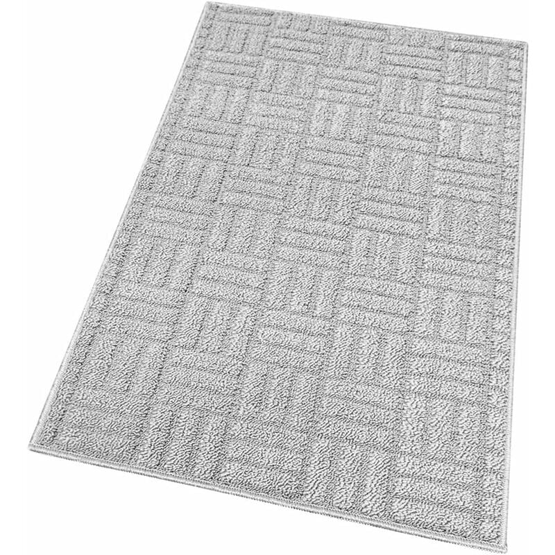 Emmevi Mv S.p.a. - Tapis de Cuisine Moderne Coureur Bordé Absorbant Antidérapant Lavable Gris - 50x80 cm