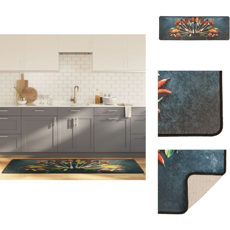 Vidaxl - Tapis de cuisine multicolore 60x180 cm lavable antidérapant - Tapis De Cuisine - Tapis Moderne - Tapis Coloré - Tapis Antidérapant - Tapis