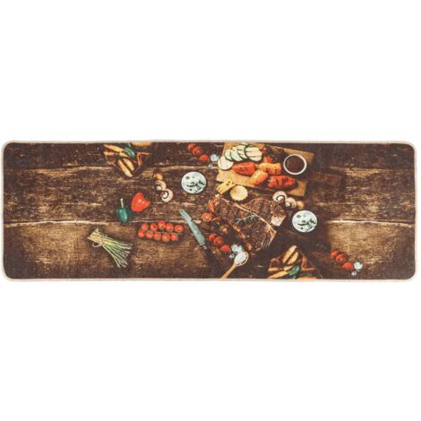 Tapis de cuisine multicolore 60x180 lavable antidérapant