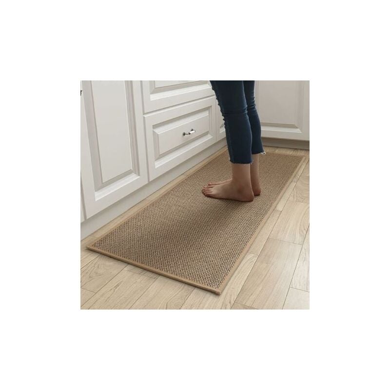 SNQ - Tapis de cuisine Tapis Cuisine, Tapis De Cuisine Devant Evier Lavable Antidérapant En Caoutchouc Et Lavable, Jute Tapis Cuisine Devant Evier
