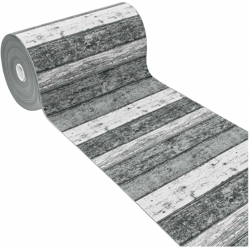 Emmevi Mv S.p.a. - Tapis de Cuisine Texture Plate Coureur Lavable Antidérapant motif Bois Parquet Gris - 52x80 cm
