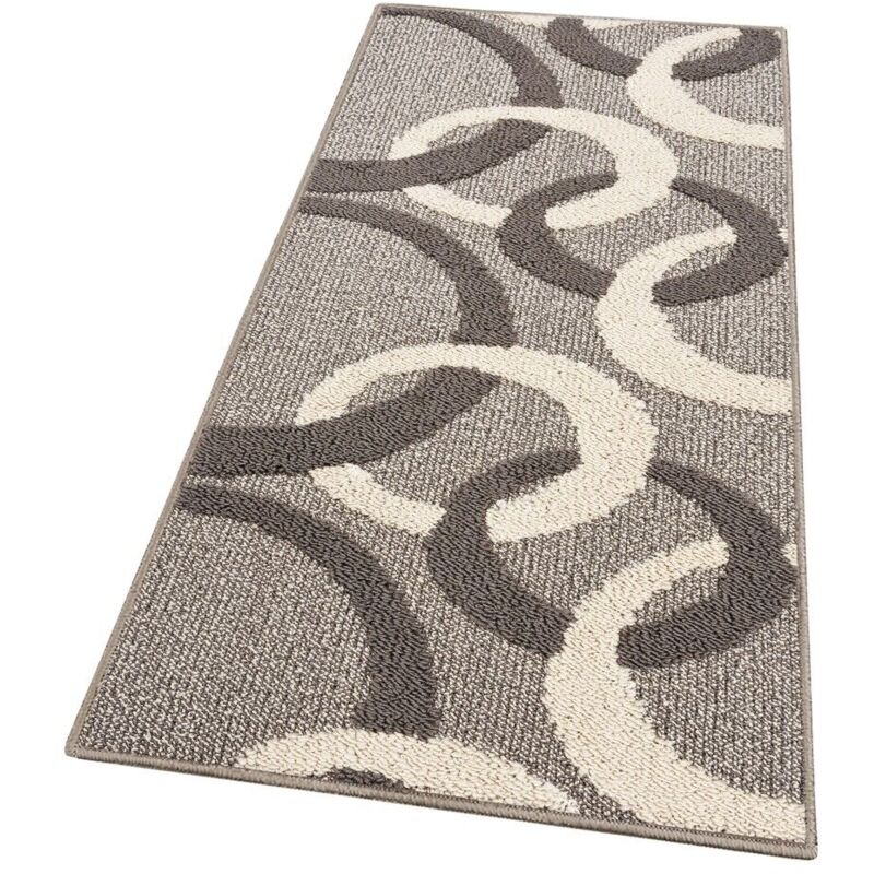 Emmevi Mv S.p.a. - Tapis De Cuisine Tridimensionnel Cercles 3D Absorbant Doux Moderne Antidérapant Beige - 50x80 Cm