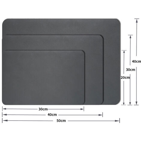 Tapis de cuisine ultra-absorbant – Tapis de séchage antidérapant pour la vaisselle, séchage et égouttage rapides – Noir – 30 x 40 cm