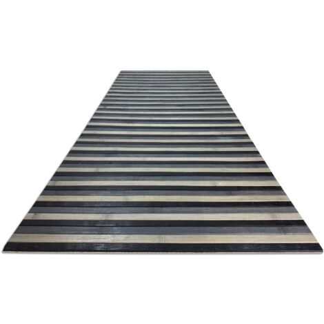 TAPIS de CUISINE WOODY en BOIS de BAMBOU NOIR GRIS DÉGRADÉ toutes les mesures Cm. 50/55x230 ou 240