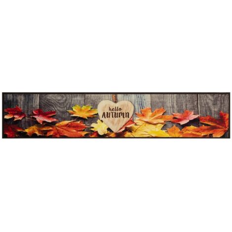 Tapis de cuisine，Tapis de sol lavable impression d'automne 60x300 cm velours CFW469145