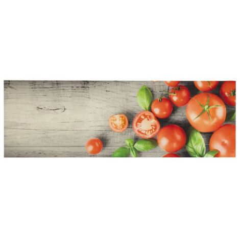 Tapis de cuisine，Tapis de sol lavable impression de tomates 60x180cm velours CFW201032