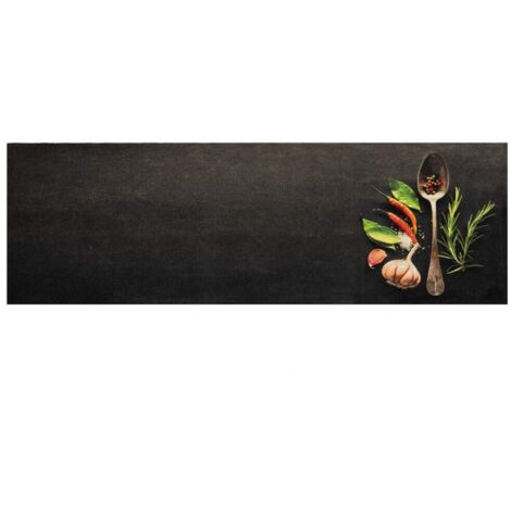 Tapis de cuisine，Tapis de sol lavable impression d'épices 60x180 cm velours CFW201698